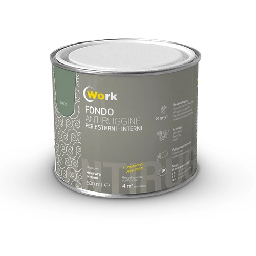 Fondo antiruggine Work grigio da 0.5 L BRI1055275