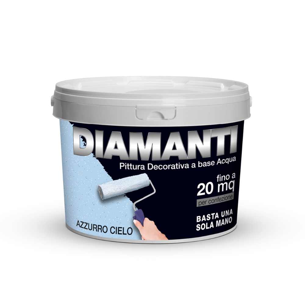 Image of Wall Pittura decorativa Diamanti azzurro da 2 L014