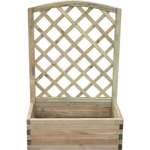 Fioriera con spalliera Mandarin in legno BRI106182