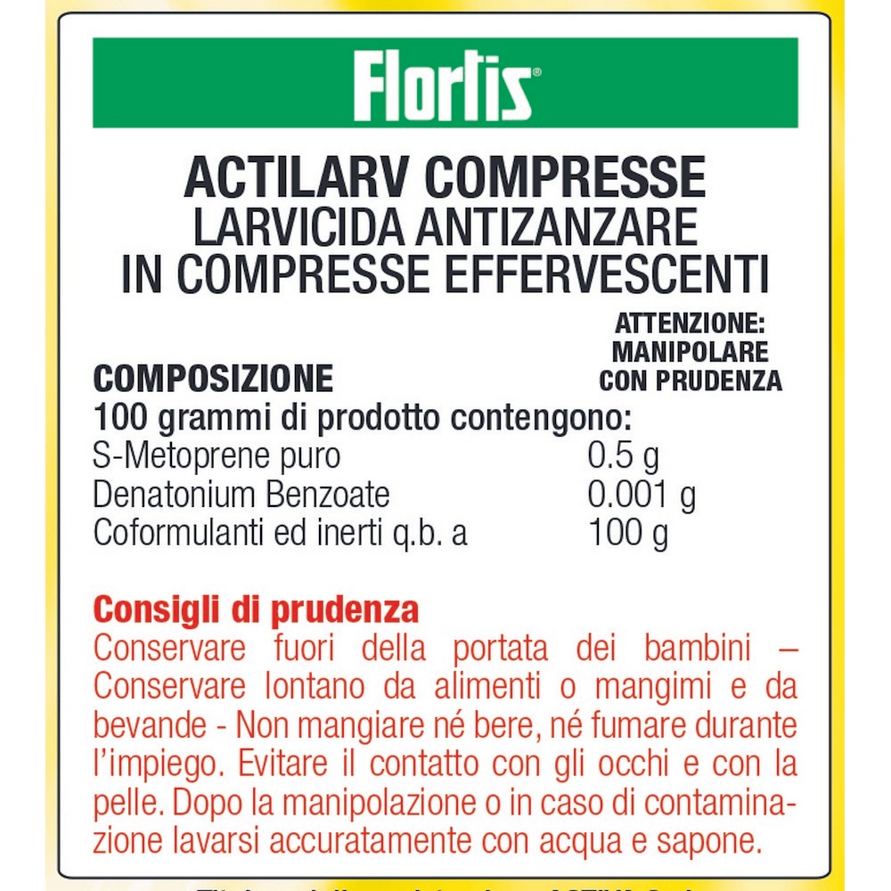 Image of Flortis Insetticida FLROTIS LARVICIDA ANTIZANZARE 20 dosi , consigliato per universale014