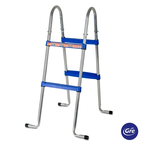 Scaletta tipo forbice 2x2 gradini  h 98 cm adatta a piscine fuori terra da 0,9m a 1,35m di altezza. BRI1066061