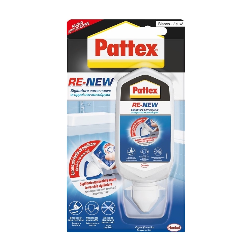 Image of Pattex Silicone Pattex Bagno Sano Re-New 12 pezzi da 80 mL014