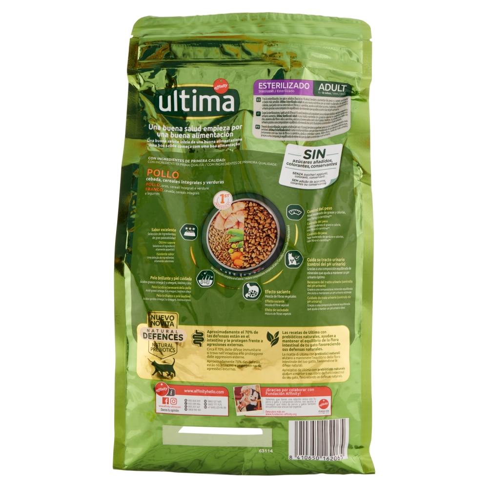ULTIMA Ultima Cat Sterilizzati Adult 1-10 Anni Pollo 1,5 kg