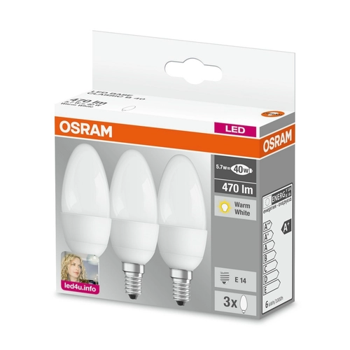 3 LAMPADINE LED OSRAM, FORMA A CAND BRI1075318