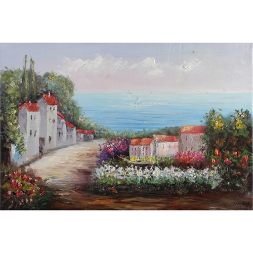 Dipinto a mano soggetto di tipo paesaggio
 BRI1077464