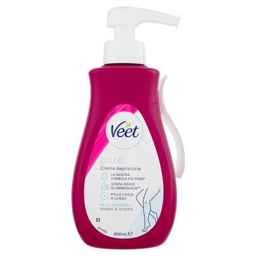 Veet Crema Depilatoria Pelli Sensibili, per Gambe, Braccia, Ascelle e Zona Bikini, 400 ml BRI1078585