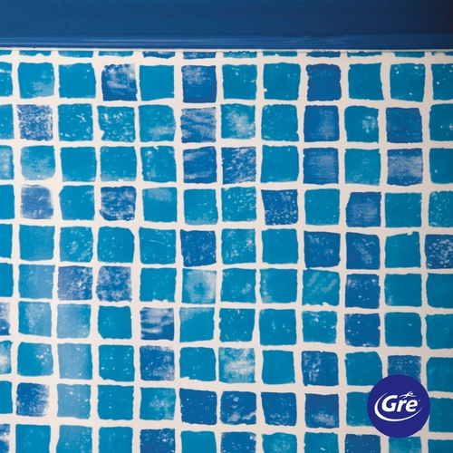 Liner mosaicato 50/100 per piscina ovale 500x300 h 132 con sistema rinforzato BRI1083963