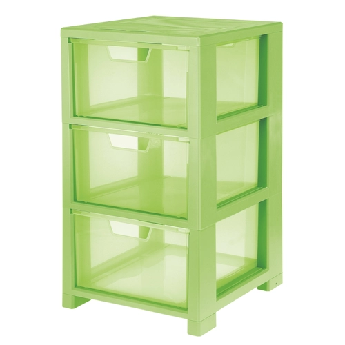 Cassettiera Linea, 3 cassetti, verde BRI1100565