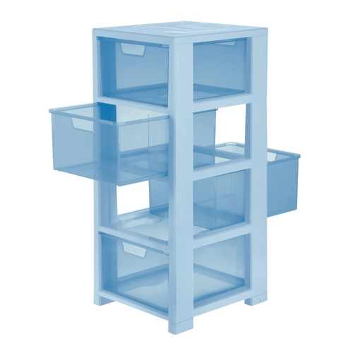 Cassettiera Linea, 4 cassetti, azzurro BRI1100573