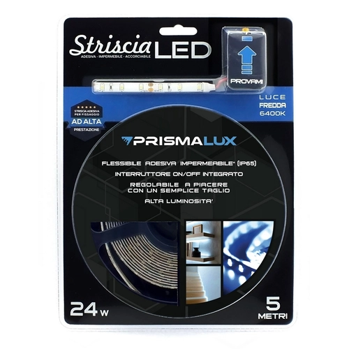 Striscia LED, luce fredda, 24 W BRI1102888