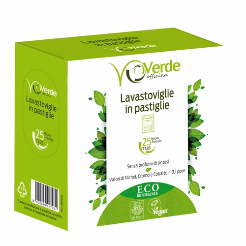 VERDE OFFICINA LAVASTOVIGLIE IN PASTIGLIE P/25 pz Certificato Eco BRI1103166