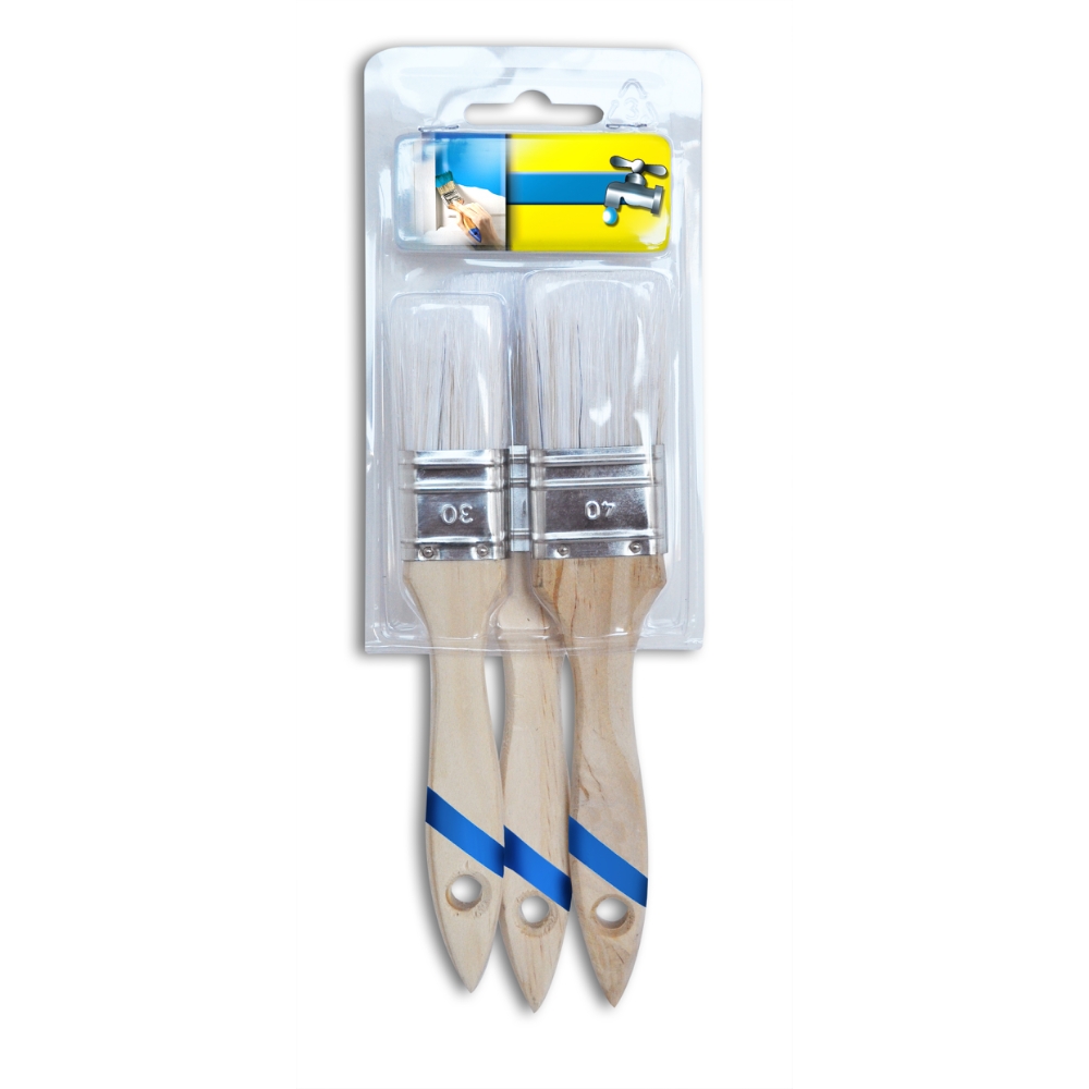 Nespoli SET 3 PENNELLI SETOLA BIANCA SINTET