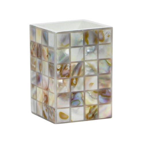 Perl bicchiere in poliresina decori con mosaico BRI1185069