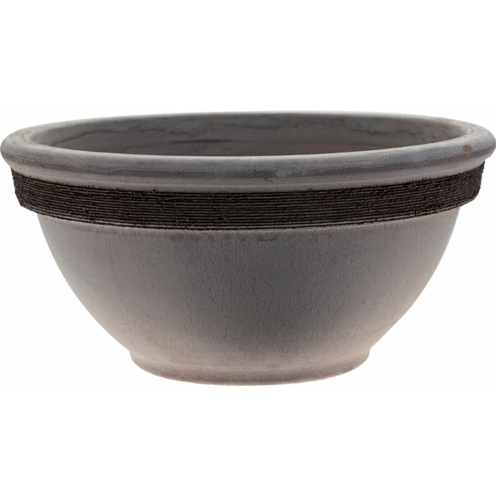 No Brand Ciotola bordata graffiata cm.25 greige