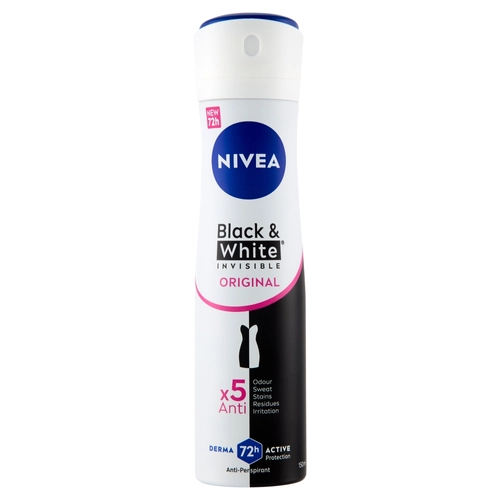 NIVEA Black & White Invisible Original Spray 150ml BRI1195741