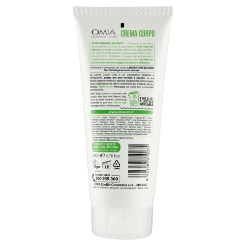 Omia Ecobio Crema ema CorpoAloe  Ml200 BRI1197216