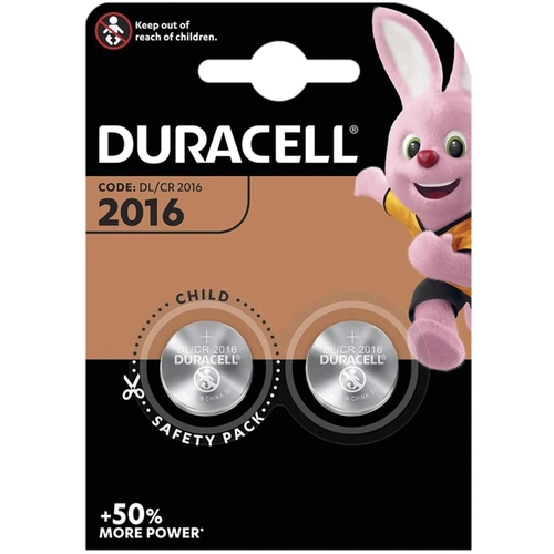 Duracell 2016 Batteria Bottone al Litio Specialistica 3V confezione da 2 DL2016 CR2016 BRI1197450