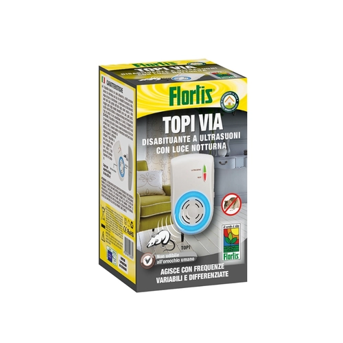 Disabituante ultrasuoni FLORTIS TOPI VIA ULTRASUONI con funzione repellente
 BRI1202078