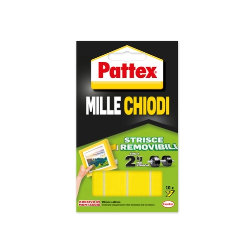 Pattex millechiodi tape removibile 10 strisce BRI121102
