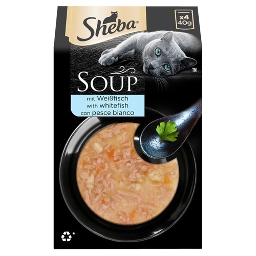 Sheba Cat Soup Pesce Bianco 4x40 gr BRI1219736