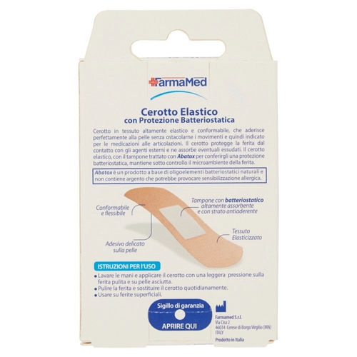 Cerotto Elastico con Protezione Batteriostatica 2 Formati Medium e Large 20 pz BRI1224430