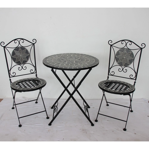 Set Mosaico 2 posti in metallo / mosaico BRI1224547