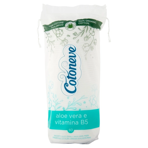 Cotoneve aloe vera e vitamina B5 Dischetti Maxi Ovali 60 pz BRI1227780