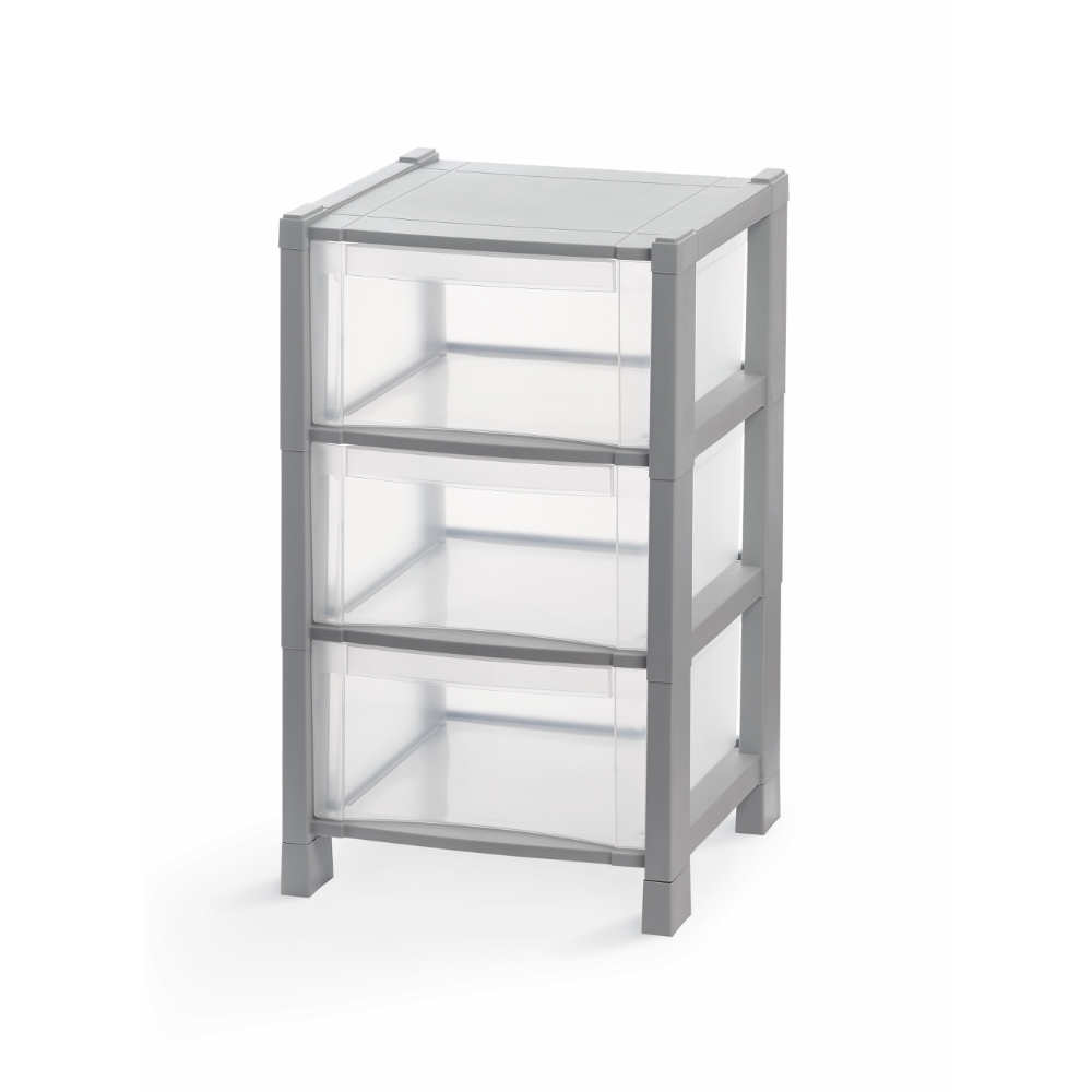 Domopak Living Cassettiera tower 3 38x38x64 grey