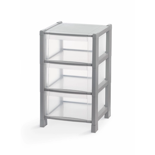 Cassettiera, 3 cassetti, grigio BRI1237363