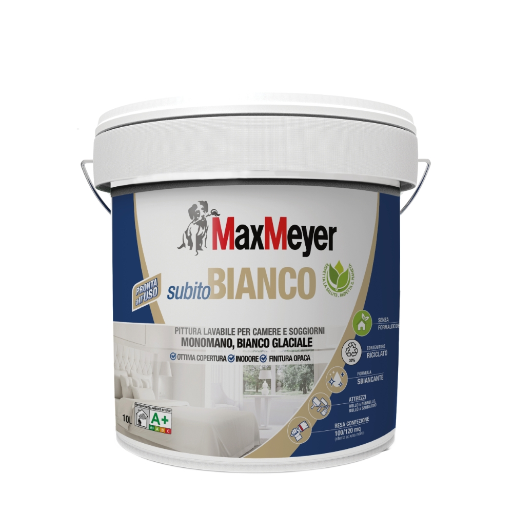 Image of MaxMeyer Pittura murale Subito Bianco A+ 10L014