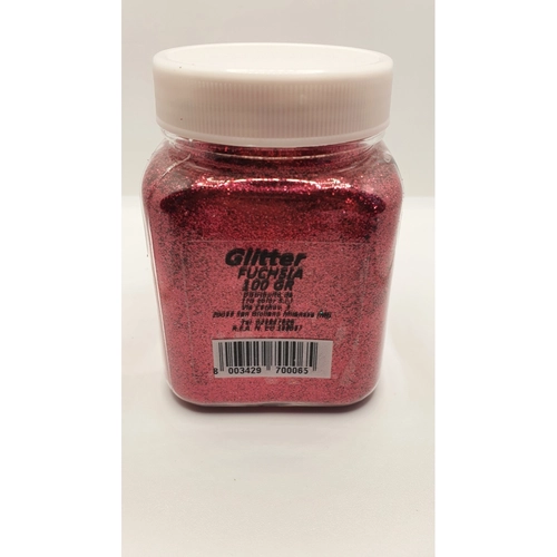 Glitter in polvere fucsia da 100 g BRI1237824