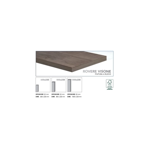 MENSOLA SQUADRATA KIMLIFE ROVERE VISONE BRI1251642