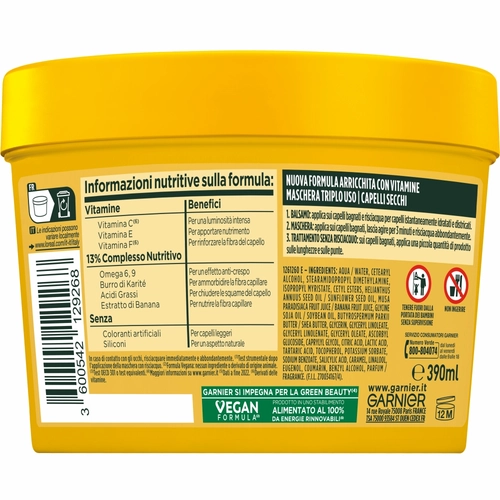 Maschera Hair Food Banana Nutriente 3in1 Capelli Secchi 390ml BRI1253124