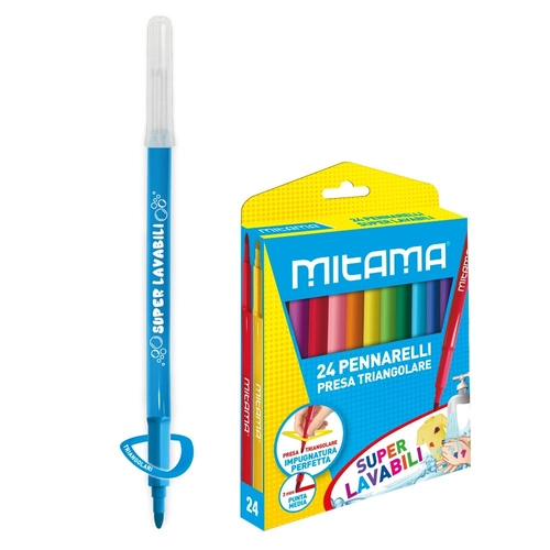 Pennarello lavabile Mitama colori assortiti da 24 pezzi BRI1255715