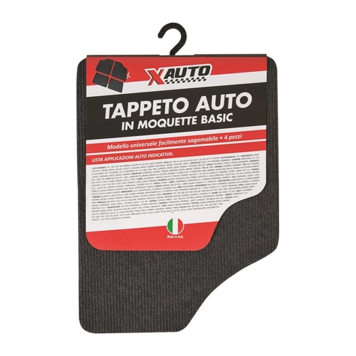 Tappetini auto set 4 pezzi universali in moquette misure varie BRI1256127