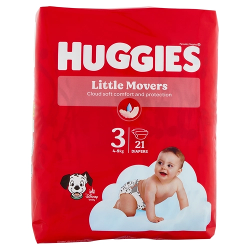 Huggies Little Movers Pannolini 3 4-9 Kg 21 pz BRI1256390