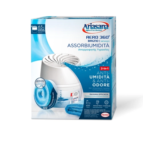 Kit assorbiumidità e sali ARIASANA AERO 360 BAGNO BASE + RICARICA BRI1257693