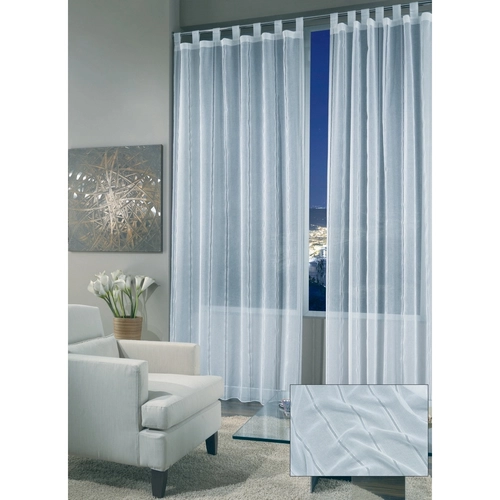 Tenda d'arredo TENDA DORIANA BIANCO con BRETELLE 140 X 290 cm (100% Poliestere) BRI1261273