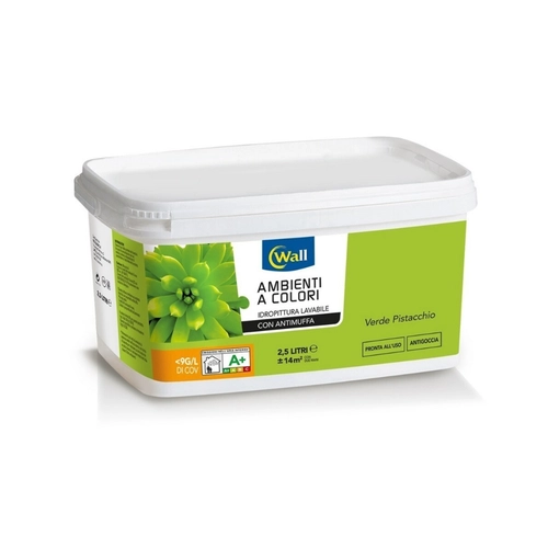 Idropittura Wall 2,5 L, verde pistacchio BRI1261638