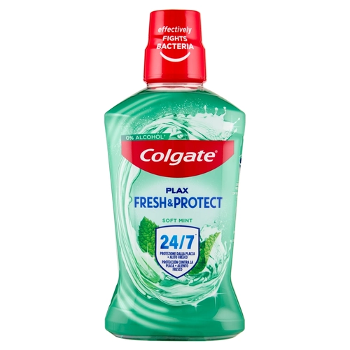 Colgate collutorio Plax Fresh & Protect Soft Mint con antibatterico 500 ml BRI1263627
