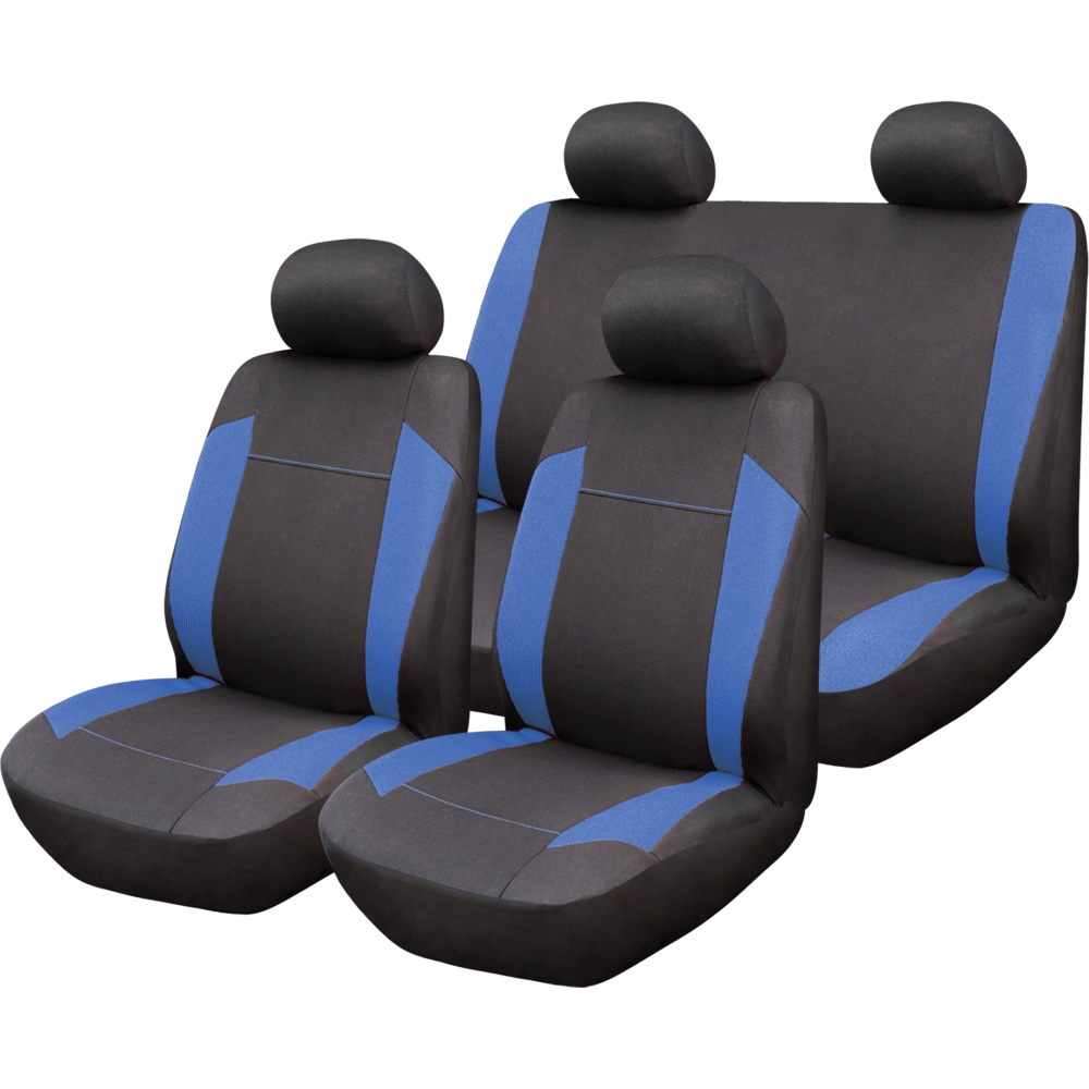 Start Alpha Set Completo Coprisedili Auto Universale Blu-Nero Start Alpha Set Completo Coprisedili Auto Universale Blu-Nero