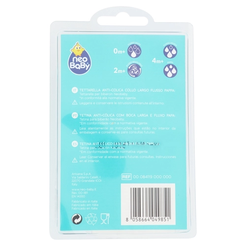 Tettarella in Silicone Flusso Pappa 4m+ 2 pz BRI1266741