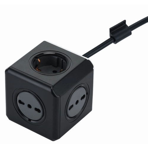 Serie CUBO - Multipresa MULTIP.CUBO 3XUNIV+2X10A 1,5M NERA universale BRI1268857