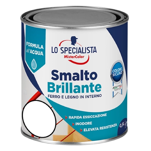 Smalto all'acqua da 0.5 L, bianco brillante BRI1271338