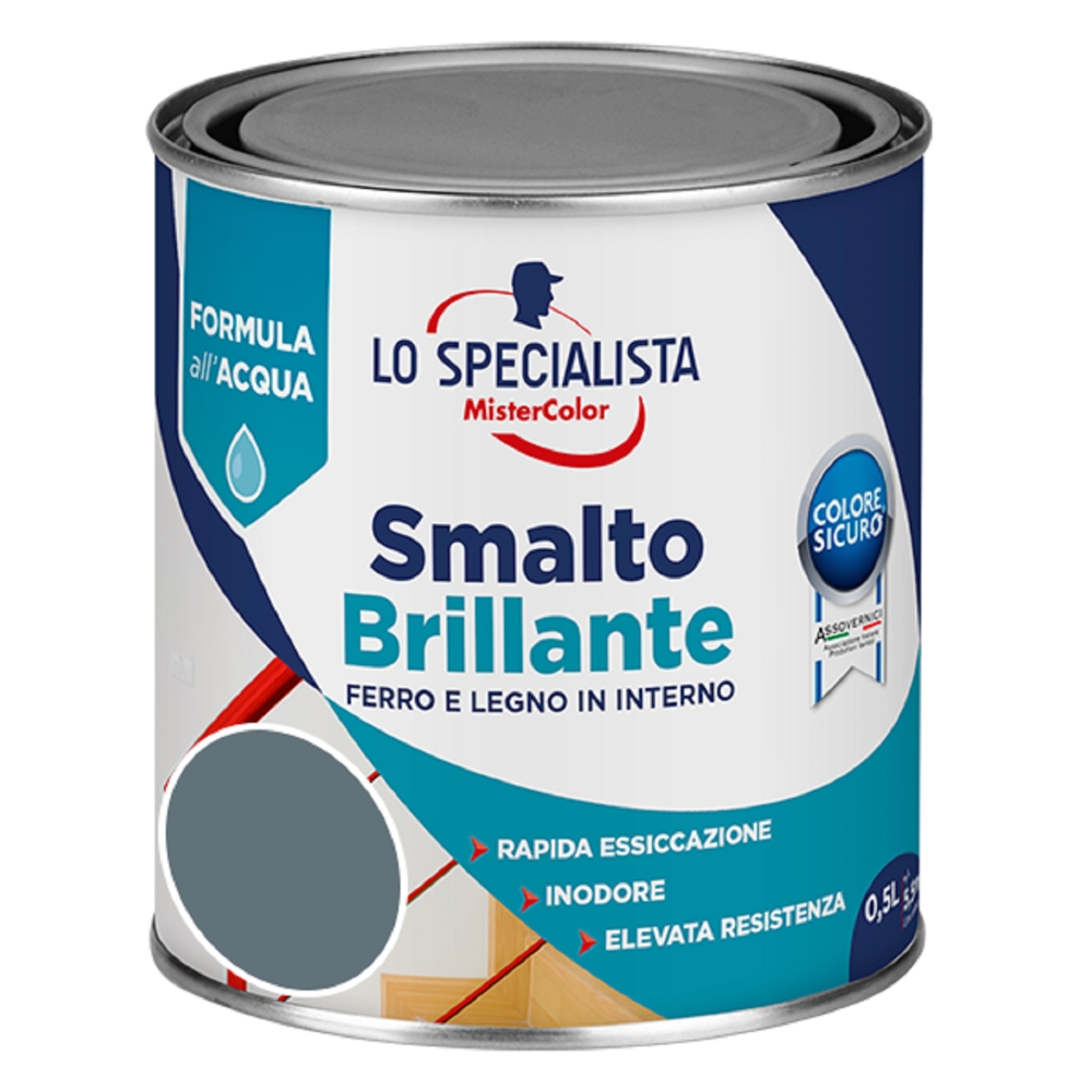 Lo Specialista MCS SMALTO ACQUA BRILLANTE 0,5 LT. GRIGI