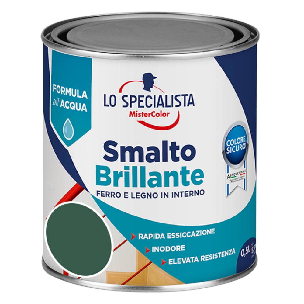 Image of Lo Specialista Smalto all'acqua da 0.5 L, verde scuro brillante014