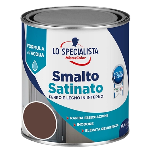 Smalto all'acqua da 0.5 L, marrone satinato BRI1271360