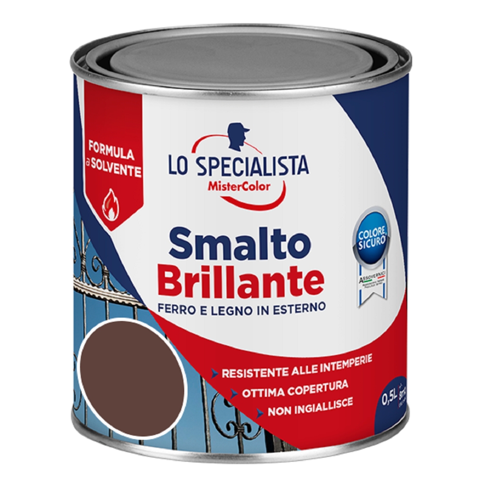 Image of Lo Specialista Smalto a solvente da 0.5 L, marrone brillante014