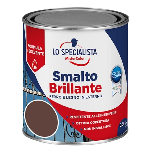 Smalto a solvente da 0.5 L, marrone brillante BRI1271374