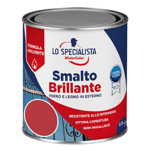 Smalto a solvente da 0.5 L, rosso brillante BRI1271376